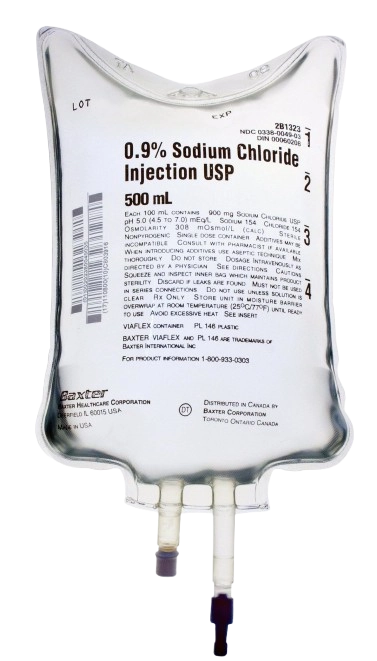 0.9% Sodium Chloride IV Bag 500 ml