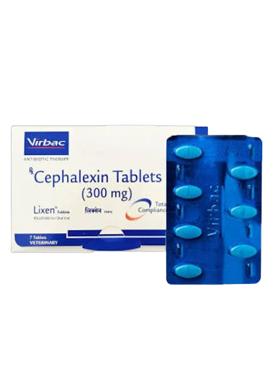 Lixen 300 mg Tablet (Cephalexin) for Pets – 7 Tablets