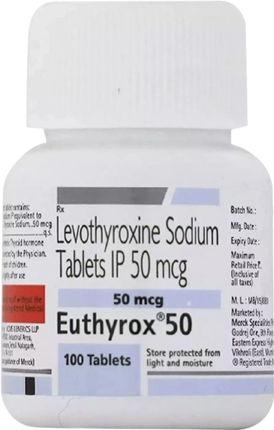 EUthyrox 50 Tablet - Levothyroxine (50 mcg)