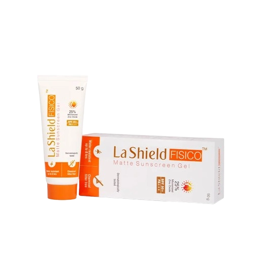 La Shield Fisico Matte SPF 50 PA+++ Sunscreen Gel 50 g (Water- Resistant & Paraben-Free)