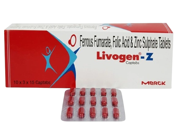 Livogen-Z Captab with Iron, Folic Acid & Zinc