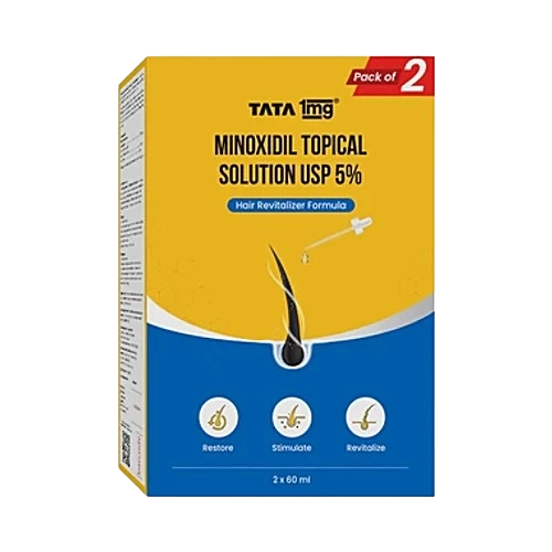 Minoxidil Hair Growth Topical Solution 5% | Scalp Application for Hair Growth (60ml Each) | by Tata 1mg
