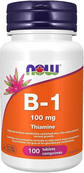 Now Foods B-1 100mg Tablet bottle of 100 pills