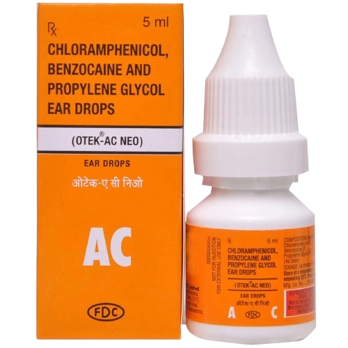 Otek-AC Neo Ear Drop (Benzocaine (1% w/v) + Chloramphenicol (5% w/v))