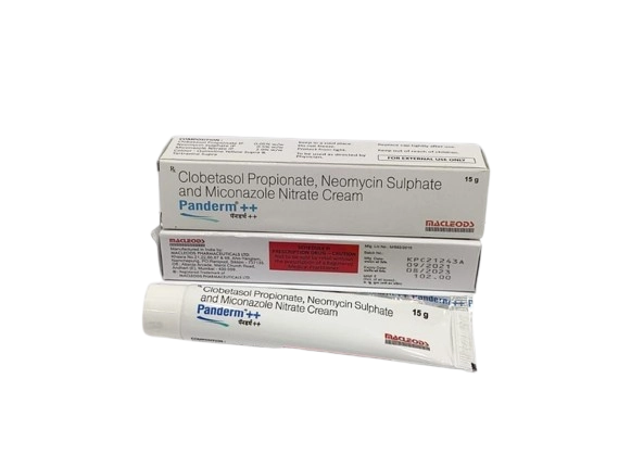 Panderm++ Cream 15 g (Clobetasol 0.05% w/w + Miconazole 2% w/w + Neomycin 0.5% w/w)