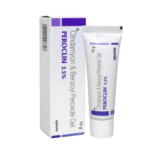 Peroclin 2.5% Gel 15 g (Benzoyl Peroxide 2.5% w/w + Clindamycin 1% w/w)