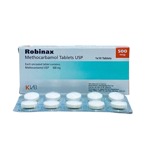 Robinax 500mg Tablet Methocarbamol (500mg) - 0.6 per pill