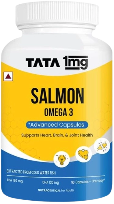 Tata 1mg Salmon Omega 3 Fish Oil 1000mg Capsule