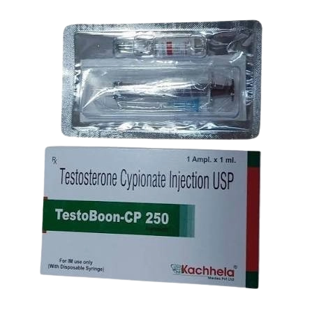 Testoboon CP 250 mg Injection (Testosterone Cypionate) – 1 ml Vial