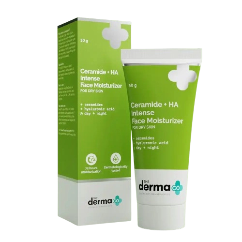 The Derma Co Ceramide + HA Intense Face Moisturizer 50 g (Hyaluronic Acid, For Dry Skin)