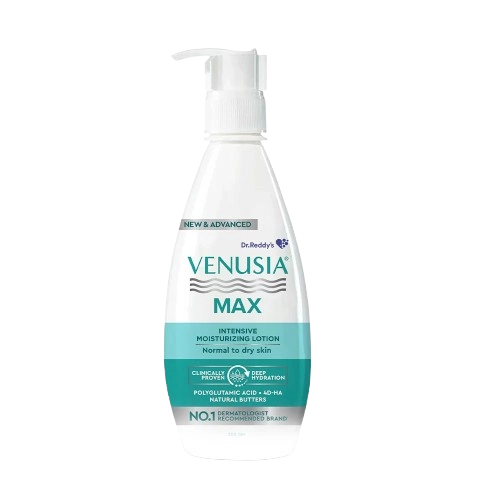 Venusia Max Intensive Moisturizing Lotion | Paraben, Alcohol and Mineral Oil Free | For All Skin Types | Derma Care